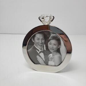 Things Remembered silver tone engagement /wedding frame great Condition